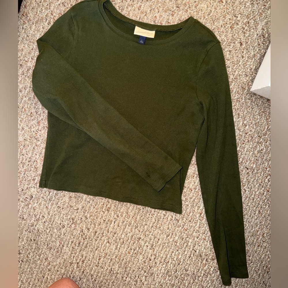 🔴Universal Thread Olive Green Long Sleeve Crewneck Top